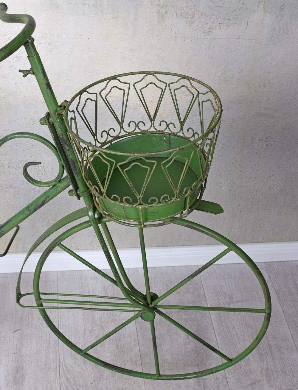 PFLANZFAHRRAD „LE JARDIN DE PROVENCE“ – Deko Fahrrad aus Eisen im Vintage Stil mit 4 Pflanzkörben Gr