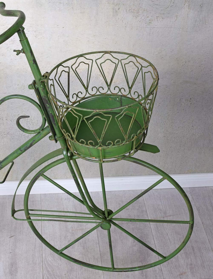 PFLANZFAHRRAD „LE JARDIN DE PROVENCE“ – Deko Fahrrad aus Eisen im Vintage Stil mit 4 Pflanzkörben Gr
