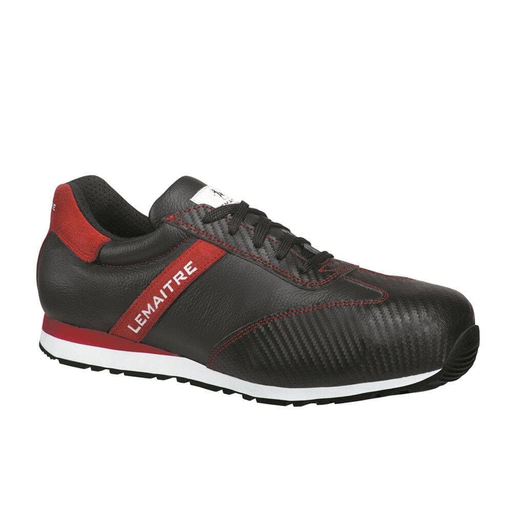 Lemaitre BENS30NR48 BEN S3 Sicherheitsschuhe, Schwarz/Rot, Grösse 48 45 EU, 45 EU