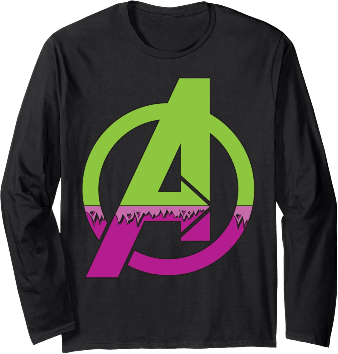 Marvel Avengers Hulk Costume Fill Logo Langarmshirt