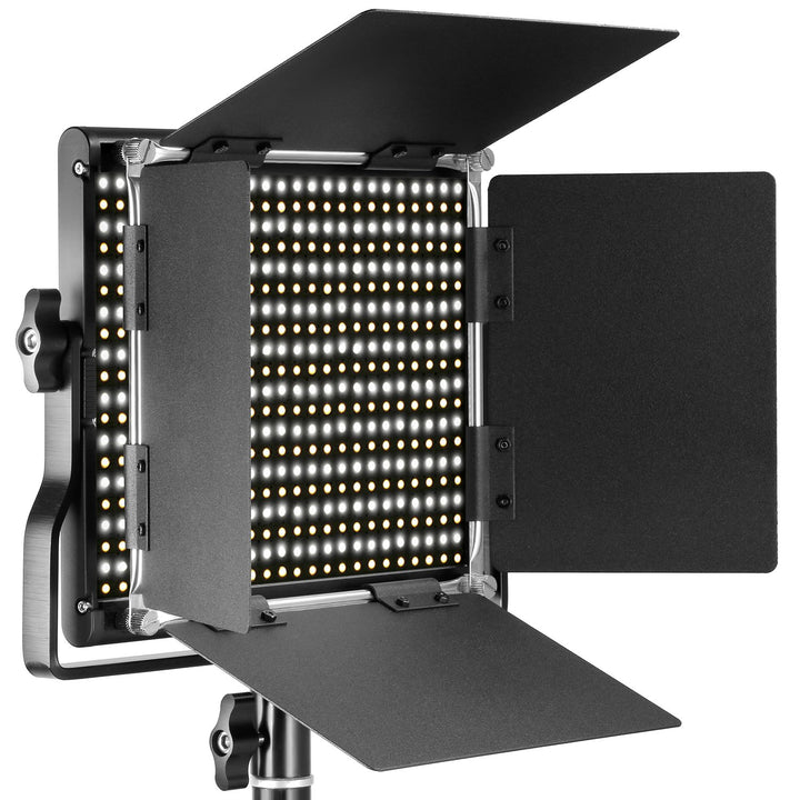 Neewer Dimmbare Bi-farbige LED mit u-Haltewinkel und Barndoor Berufsvideo-Licht für Studio, Videoauf