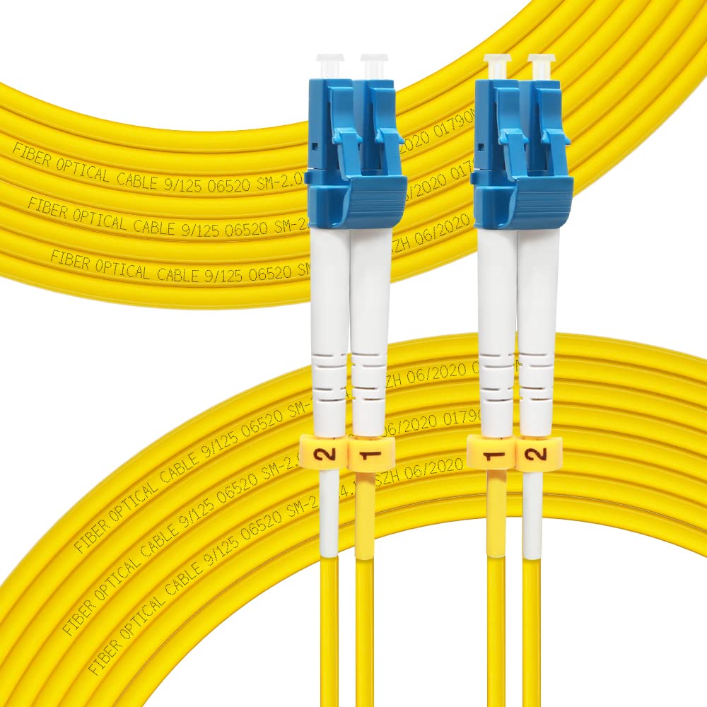 FLYPROFiber 50M OS2 LC auf LC LWL Glasfaser Patchkabel | Längenoptionen: 0,2m-200m, 1G/10GB Singlemo
