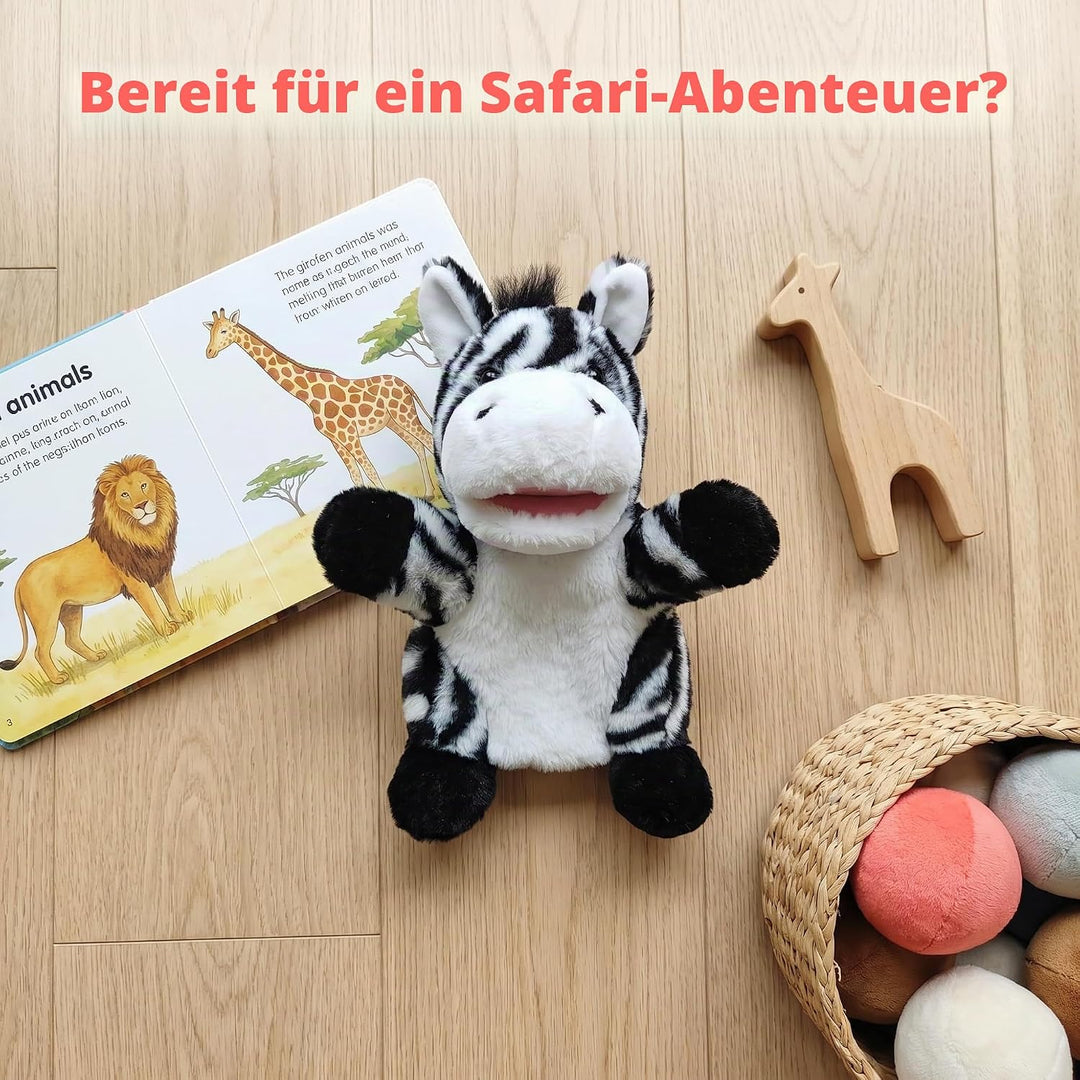2026 Tierhandpuppen für Kinder,Kleinkind enthält Wolf,Tiger,Löwe,AFFE und bewegliche offene Münder,p