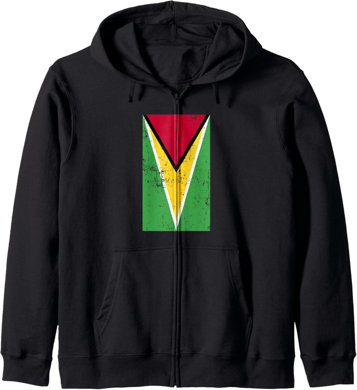 Guyana South America Georgetown Distressed Flag Kapuzenjacke