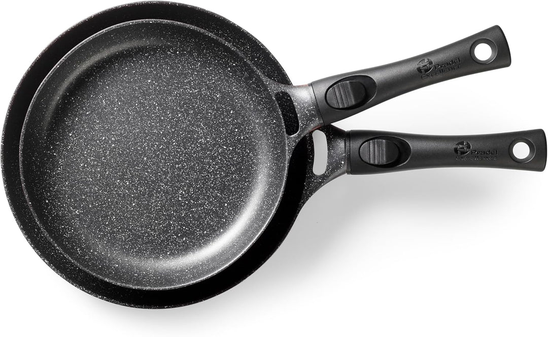 Pradel Excellence - PCUI003001-2er-Set Magma Aluminiumgusspfannen Ø24/28cm - Antihaftbeschichtung in