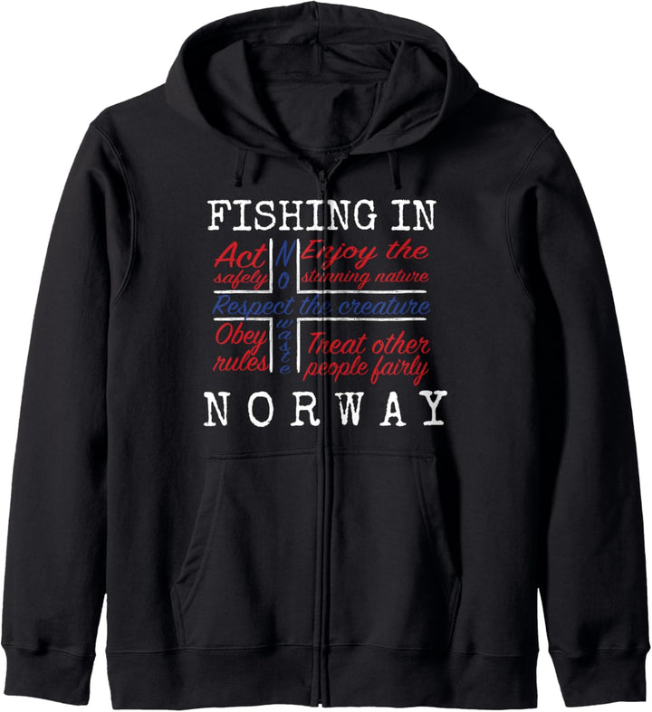Fishing in Norway means RESPECT I Natur Fair Angeln Respekt Kapuzenjacke