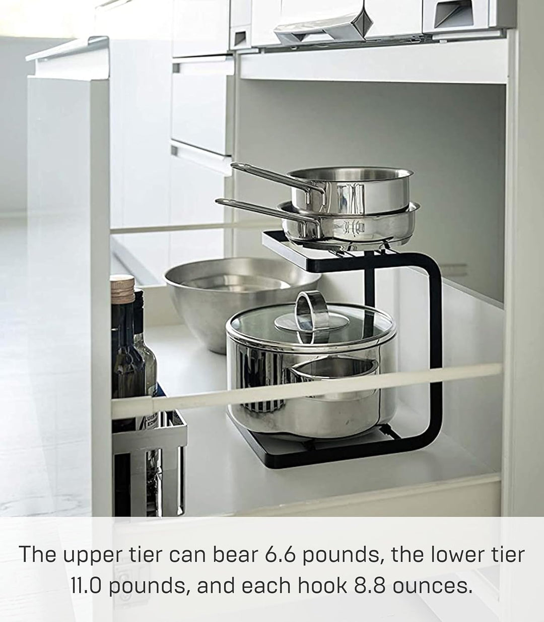 Pot stand - Tower - black Schwarz, Schwarz