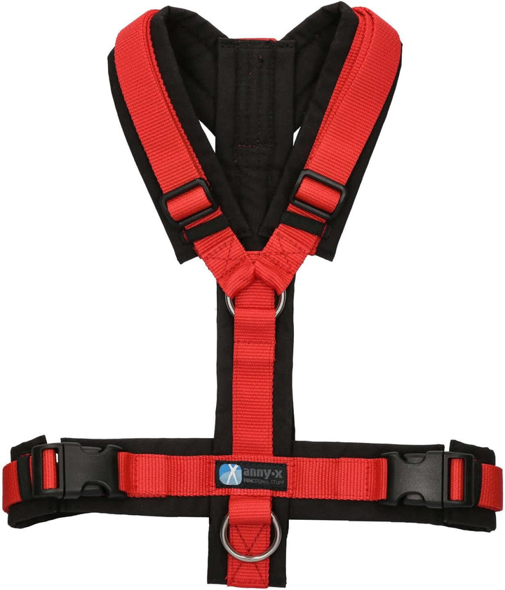 anny-x Brustgeschirr Fun schwarz rot - Gr. M Schwarz M, Schwarz M