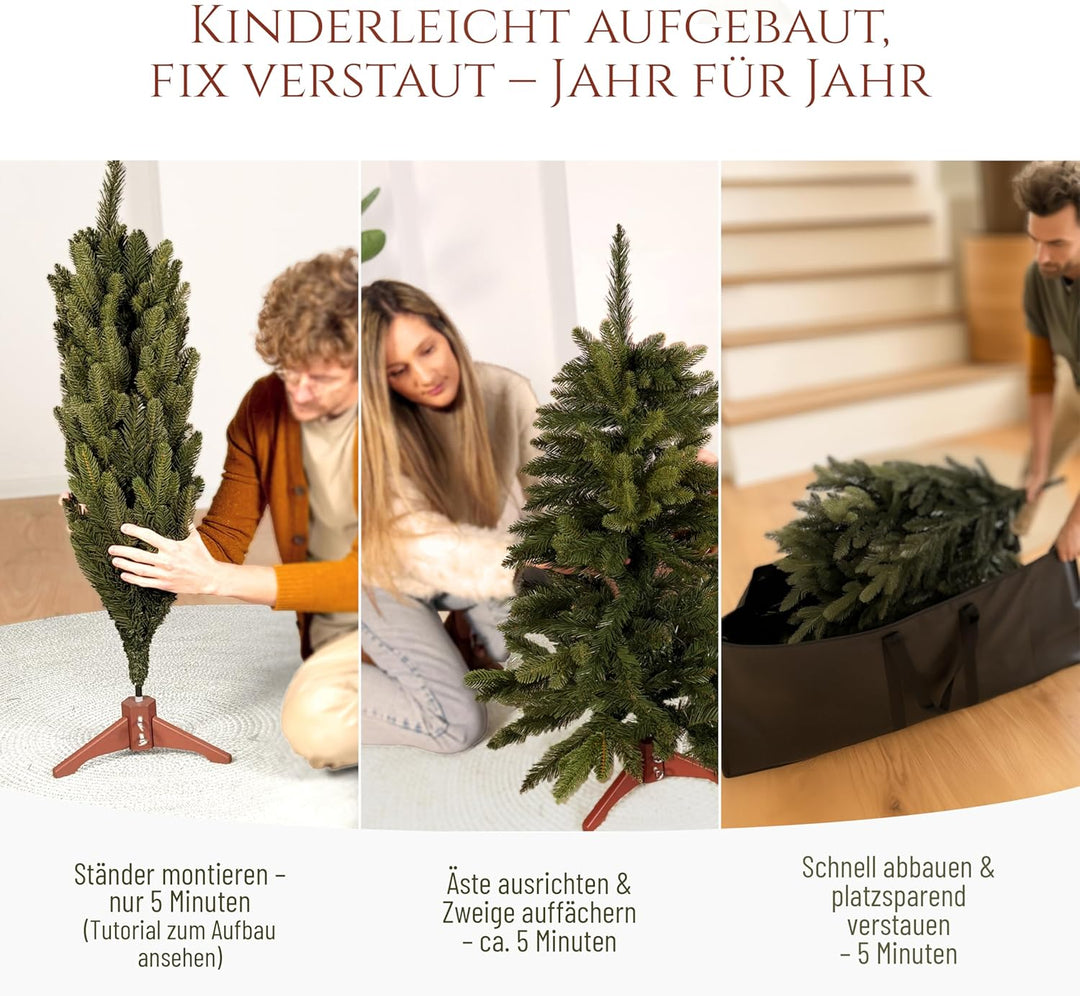 Premium Weihnachtsbaum künstlich 90cm -TESTSIEGER - Naturgetreu, dichte Zweige, Künstlicher Weihnach