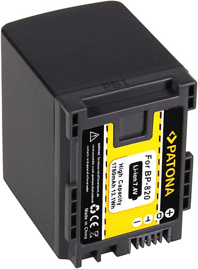 PATONA 2X Akku BP-820 Kompatibel mit Canon HF-G30 XA20 XA25 LEGRIA HF M300 M400 S1400 2x Batterie, 2