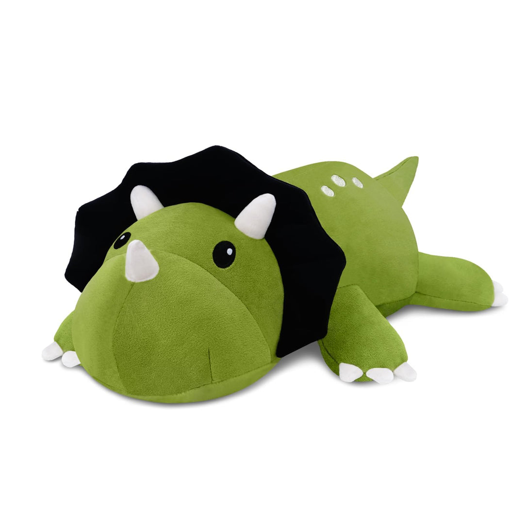 Xfrog Gewichtetes Dinosaurier Kuscheltier, Weiches Triceratops Plüschtier Kuscheltierkissen mit Gewi