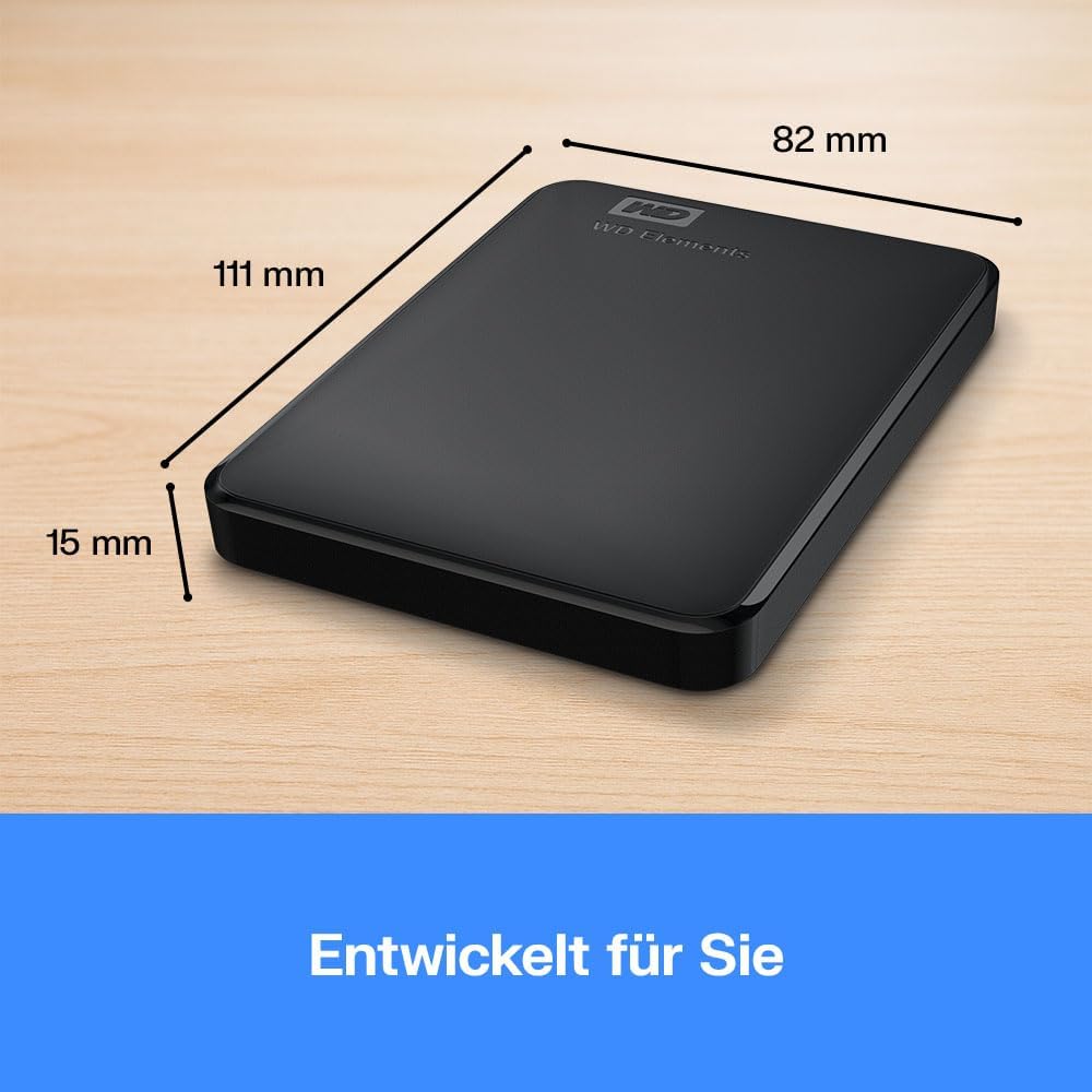WD Elements Portable, externe Festplatte - 2 TB - USB 3.0 - WDBU6Y0020BBK-WESN 2TB Portable