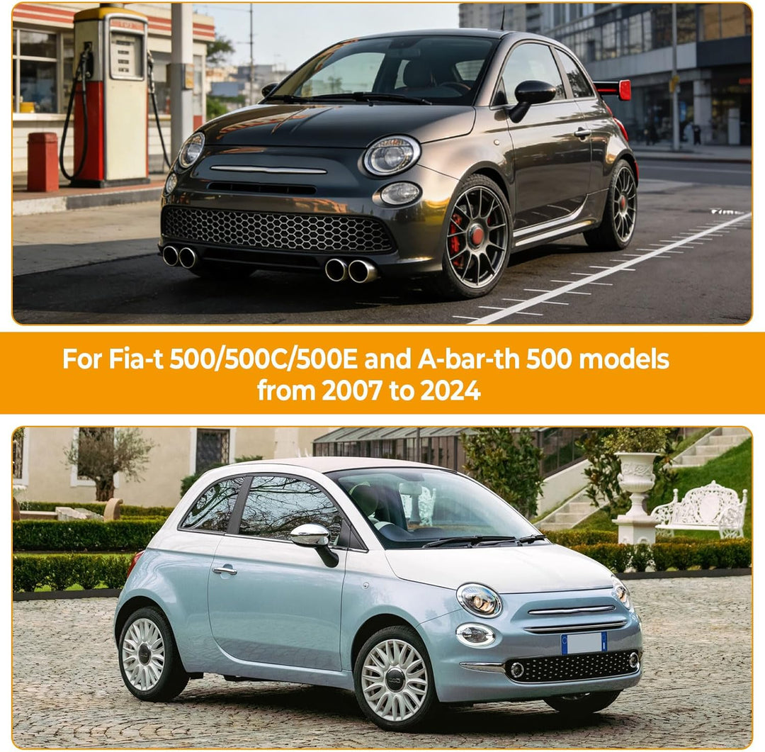 Wasserdichte Autoabdeckung, kompatibel mit Fiat 500 500C 500E Abarth 500 2007-2024, 6 Schichten Outd