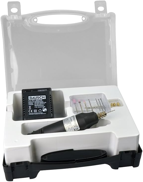 Pebaro 0508EKR Elektrischer Bastel-Drill, extra starke Kleinbohrmaschine mit Kugellager, 4 Schleifst