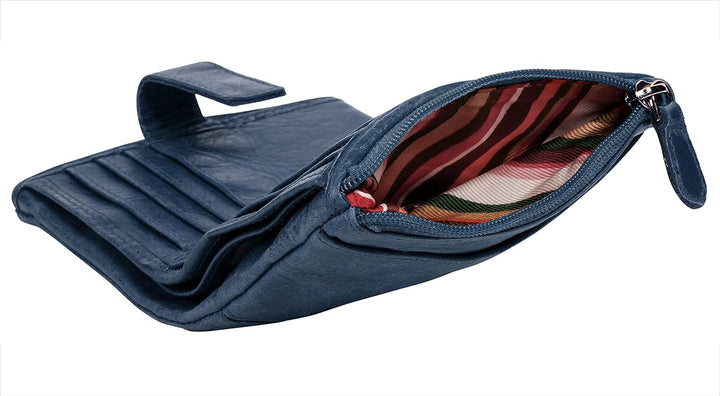bruno banani Geldbörse Echt Leder Damen | RFID-Schutz, 8 Kartenfächer, kompakte Geldbörse, 2 Münzfäc