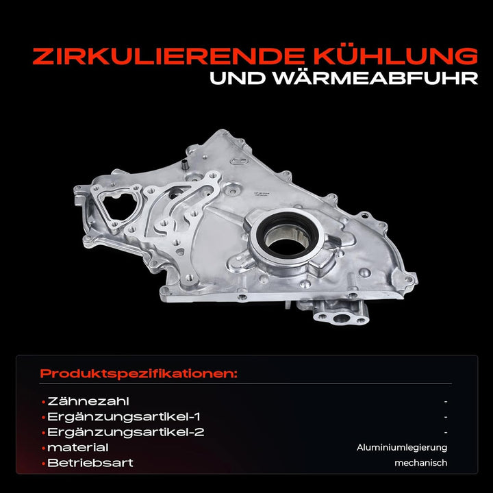 Frankberg 1x Ölpumpe Kompatibel mit Almera 2000-2006 Cabstar 2006-2013 Murano 2010-2014 Navara 2001-