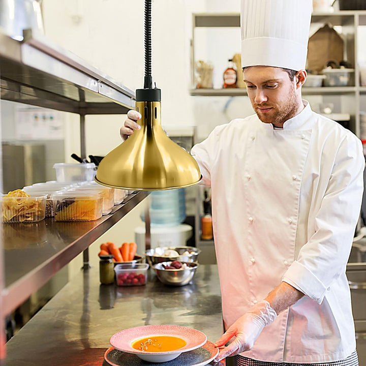 GGM Gastro | WLH290-G | Wärmelampe - Ø 290 mm - Gold