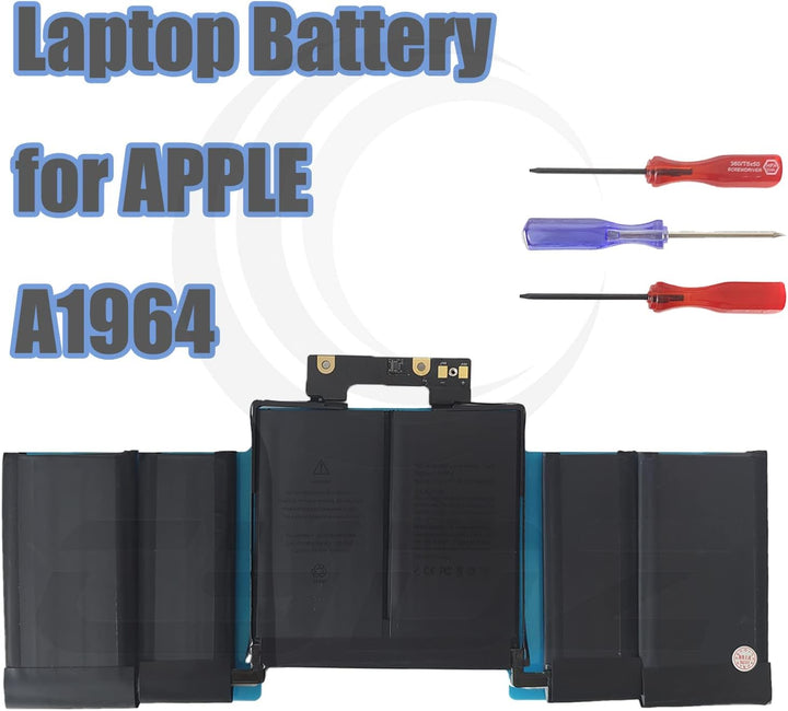 A1964【11.41V 58Wh】 Laptop Akku Kompatibel mit Apple A1964 A1989(EMC 3214) A1989(EMC 3358) 020-02497