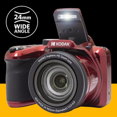 KODAK Pixpro Astro Zoom AZ405 – Digitalkamera Bridge Zoom, X40 Zoom, 24 mm Weitwinkel, 20 Megapixel,