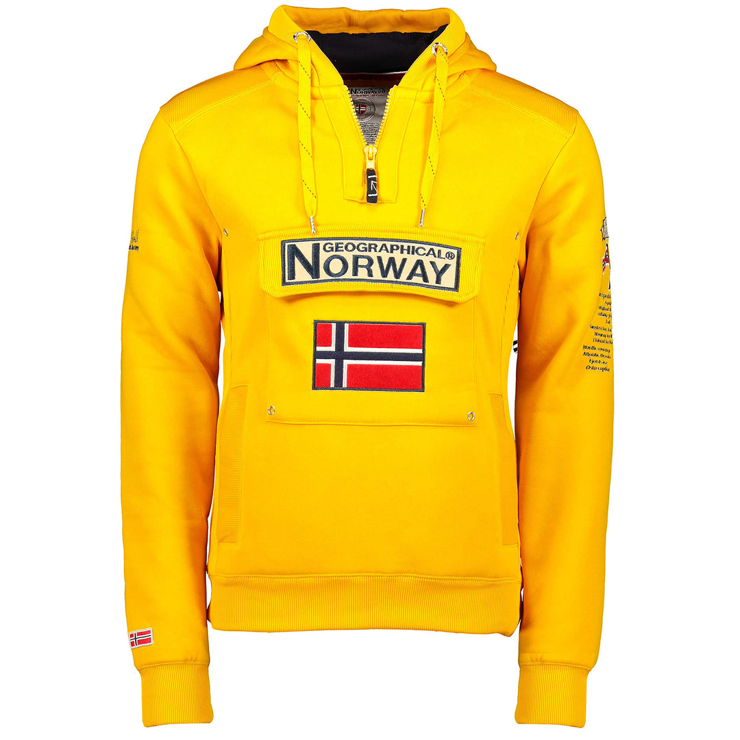 Geographical Norway GYMCLASS Men - Herren Kängurutasche Hoodie Sweatshirt mit Markenlogo und Langarm