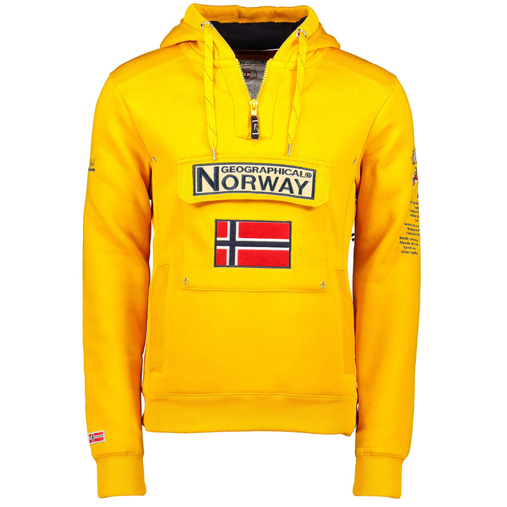 Geographical Norway GYMCLASS Men - Herren Kängurutasche Hoodie Sweatshirt mit Markenlogo und Langarm