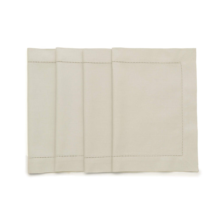 Solino Home Tischsets aus Baumwollleinen, Hohlsaum, Leinen, maschinenwaschbar, für Frühling, Muttert