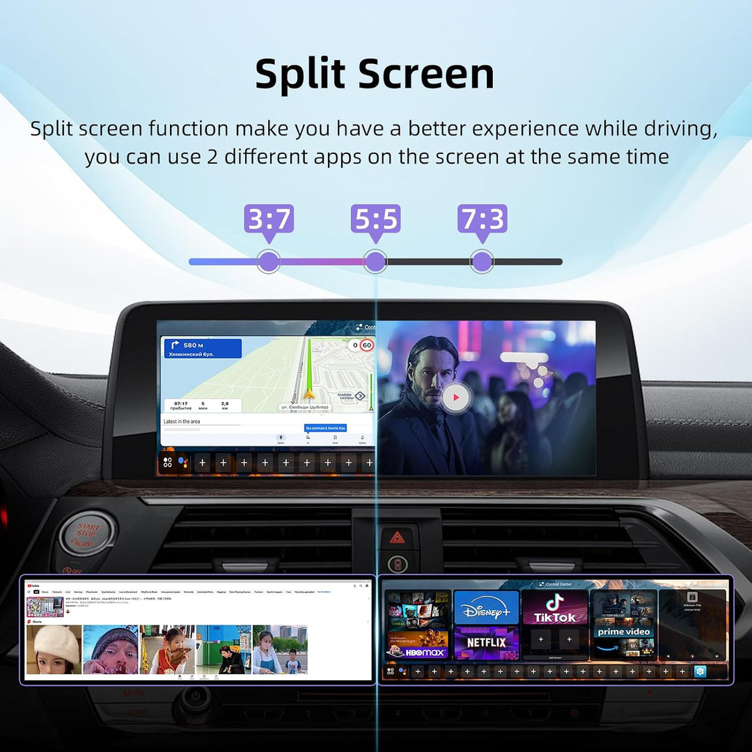 LEXXSON Wireless AI Box für BMW und andere Autos mit Wireless CarPlay, Android 13, 8+128GB, Dual WiF
