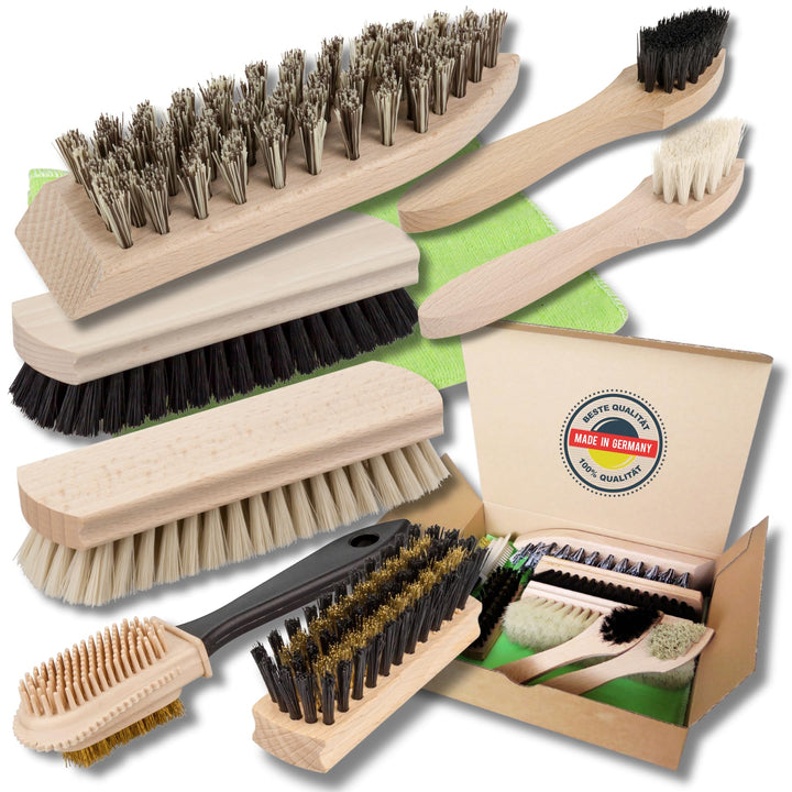zederle Schuhputzsets – 9 teilig für Glattleder Wildleder Nubukleder inkl. Aufbewahrungskarton als S