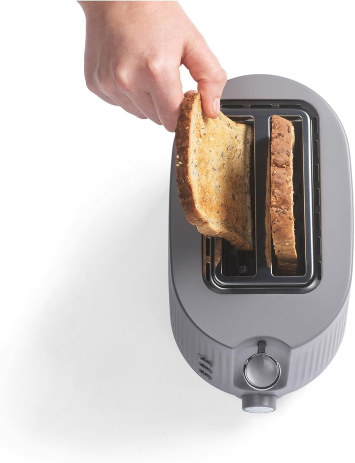 Progress Mellow 2-Scheiben-Toaster – Auftau-, Aufwärm- & Stoppfunktionen, 6 Bräunungsstufen, herausn