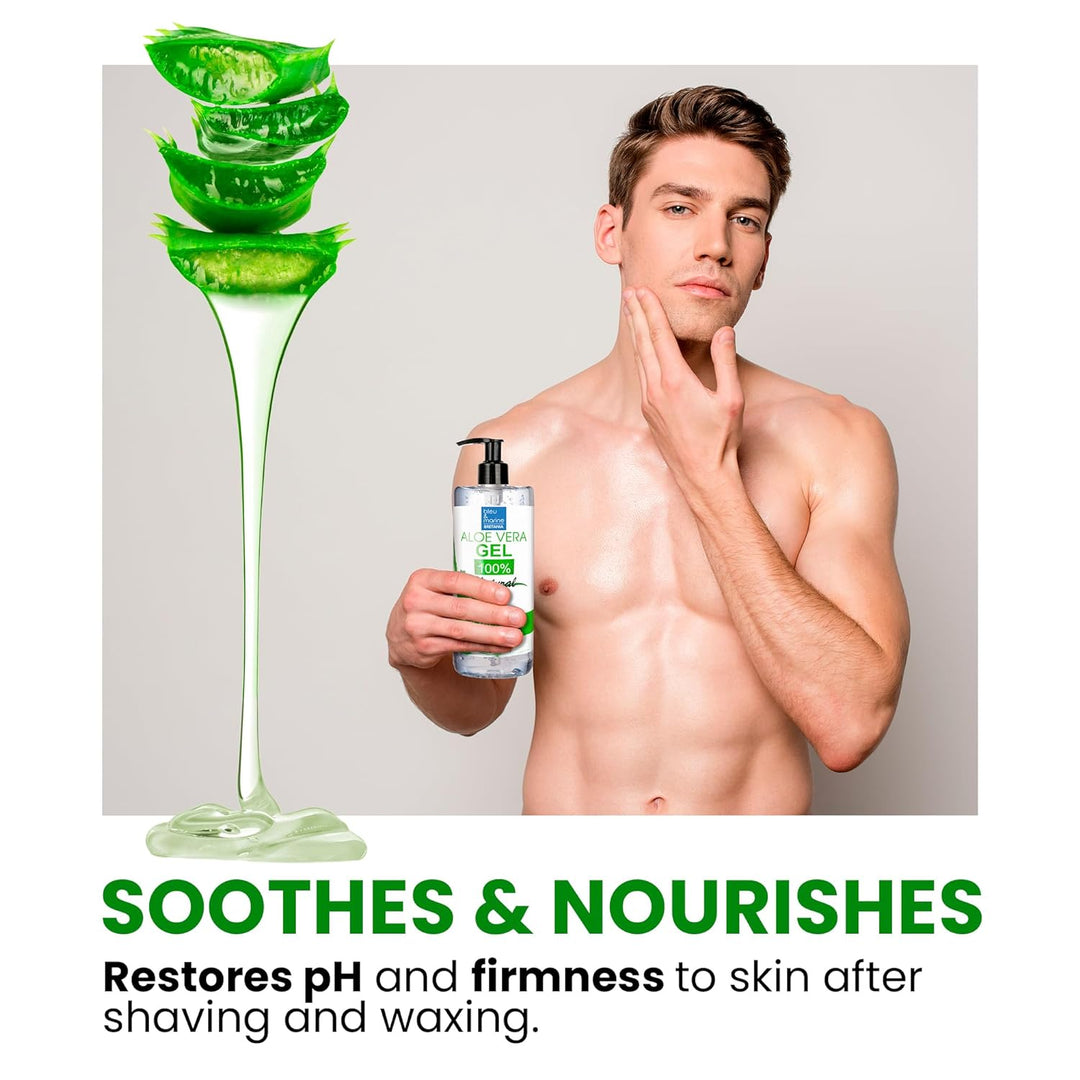 Aloe-Vera-Gel 1000 ml aus Bio-Pflanzen der Kanarischen Inseln, Skincare Babys und Haustiere, Frische