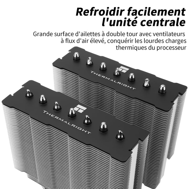 Thermalright PS120SE ARGB CPU-Luftkühler, 7 Heatpipes CPU-Kühler, Dual 120mm TL-C12B-S V2 PWM-Lüfter