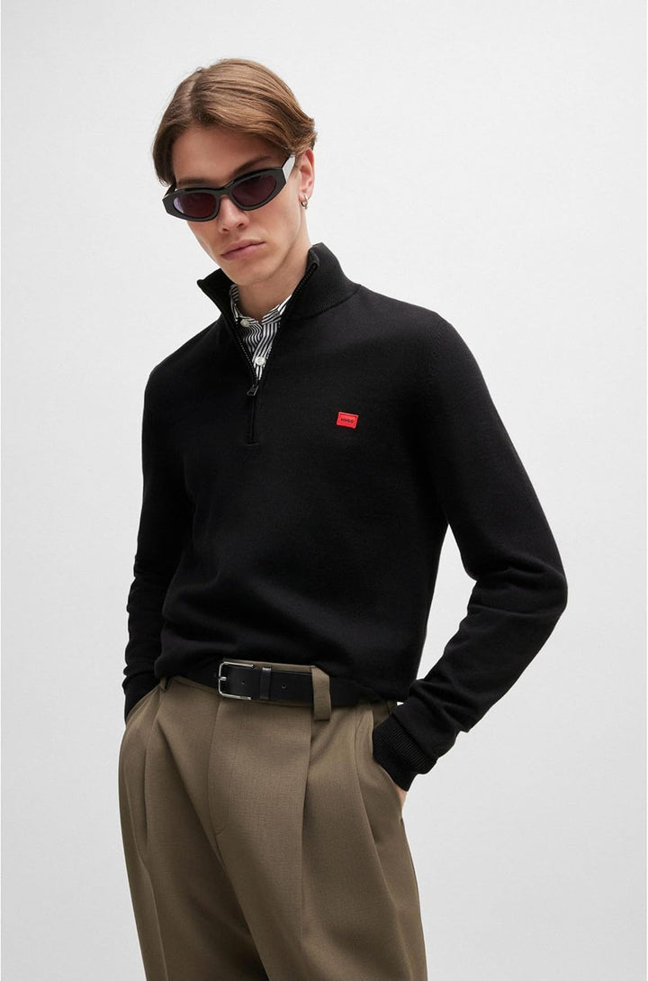 HUGO Herren San Quintus-c Sweater S Black1, S Black1