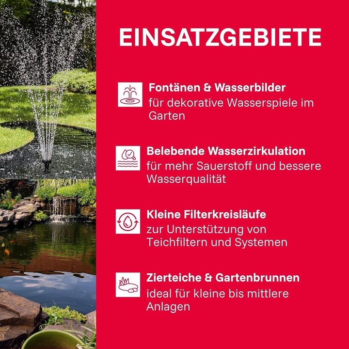 T.I.P. Multifunktions-Teichpumpe Wasserspiel Filter Bachlauf Springbrunnen WPF 3500 S (bis 3.500l/h
