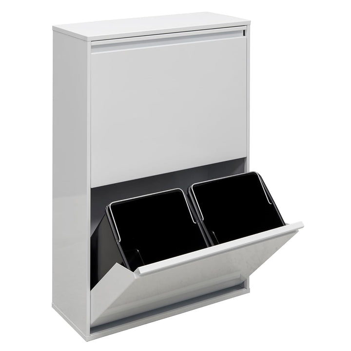 ARREGUI Basic CR601-B2 Mülltrennsystem aus Stahl | 4 Fächer Mülleimer für die Küche | 1 Extra Grosse
