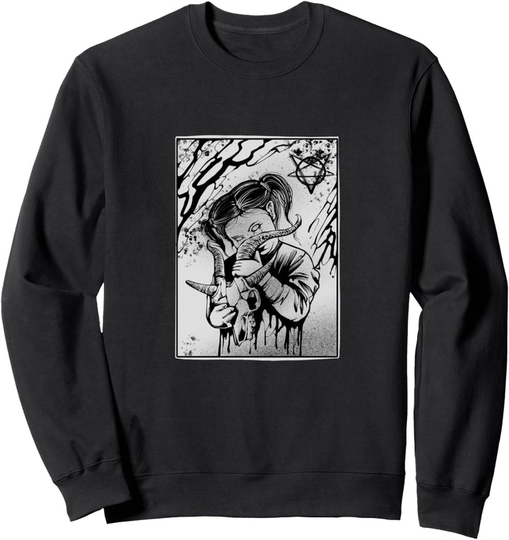 Satanic Okkult Dark Art Evil 666 Goth Sweatshirt