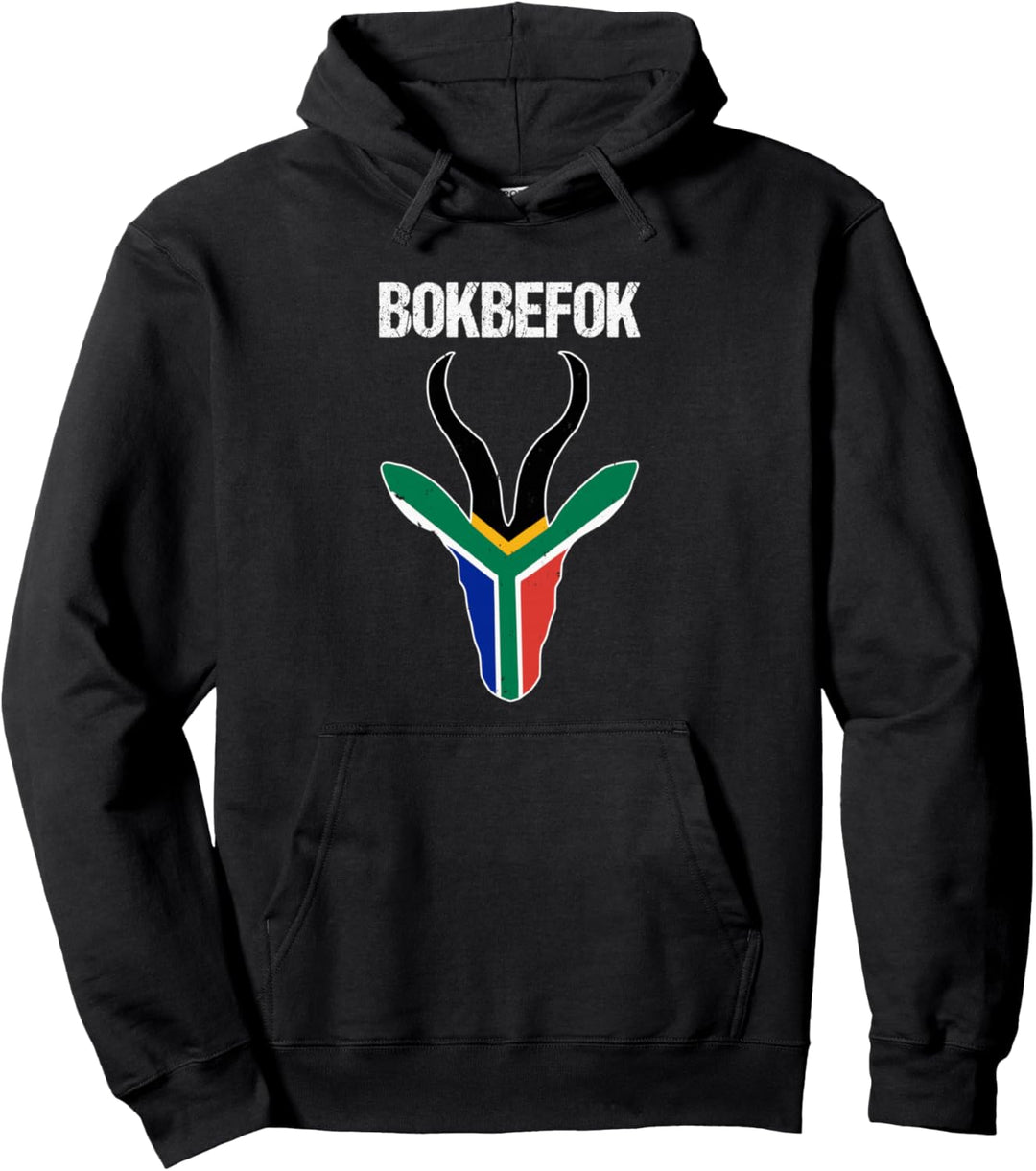 Bokbefok South African Rugby Bokke South Africa Flag Colors Pullover Hoodie