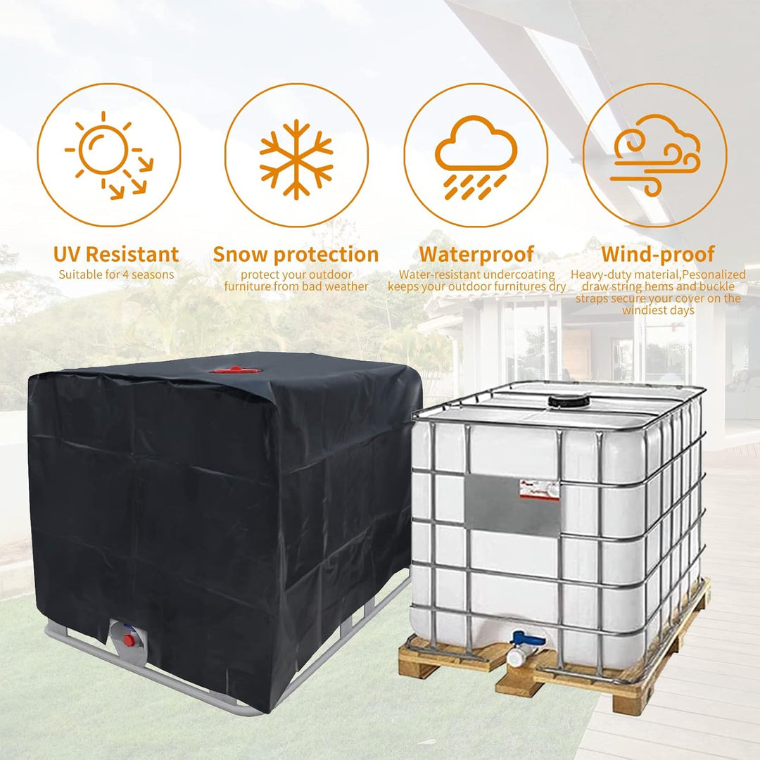 IBC Tank Abdeckung, Abdeckplane für Wassertank 1000L, IBC Container Cover, Abdeckplane Schutzhülle S