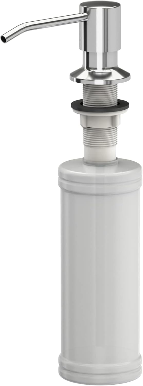 QUADRON Seifenspender Chrom 350ml Spülmittelspender, Metall Nachfüllbarer Soap Dispenser, Spender Ge