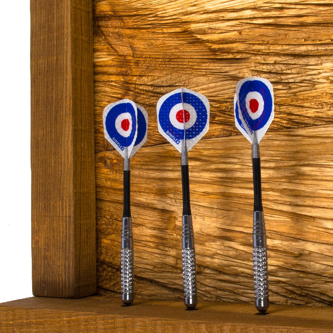 John Paddle Premium Dart Wandschutz Surround aus Holz im Loft Retro Vintage Stil Vintage Stil Brown,