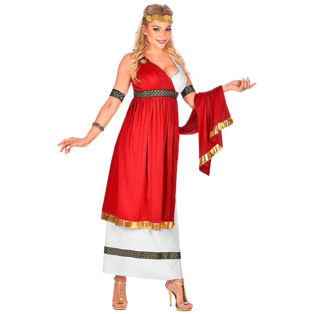 "ROMAN EMPRESS" (dress with drape, armbands, laurel wreath) - (XL), XL