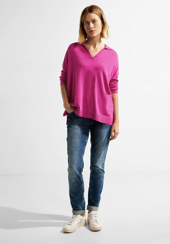 Cecil Damen Oversize Strickpullover L Cool Pink, L Cool Pink