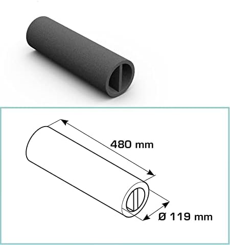 Schalldämpfer Daunenschlauch 120 (Durchmesser 120 mm, Länge 480 mm)
