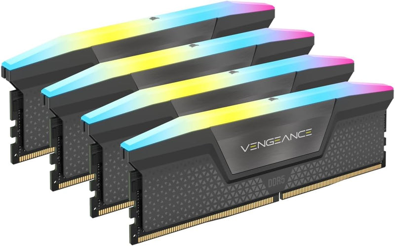 Corsair Vengeance RGB DDR5 64GB (4x16GB) 5600MHz C36 AMD-Optimierter Desktop-Speicher (Dynamische Ze