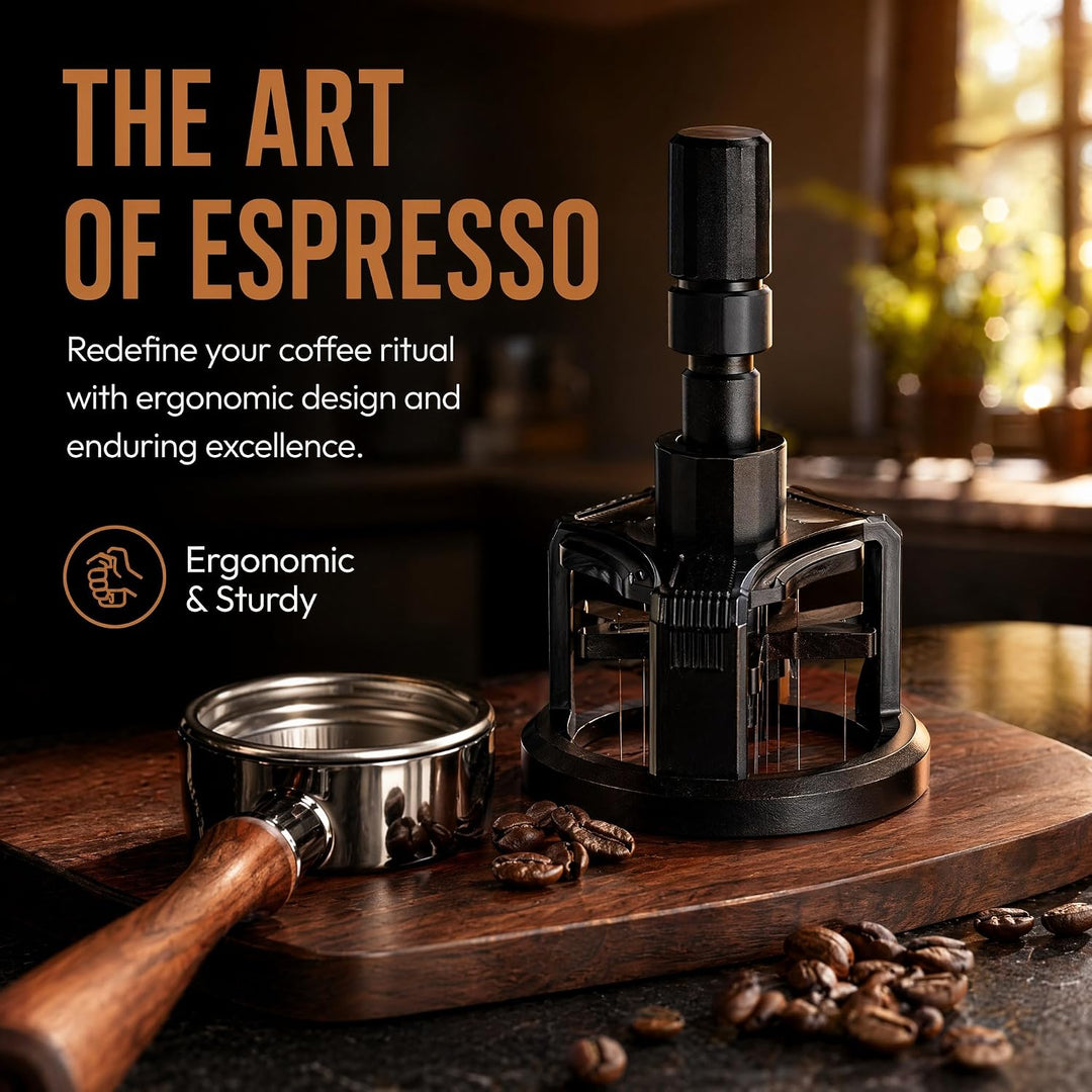 Espresso Nadel Verteiler 58mm Kaffeeverteiler Nadeln Kaffee Tamper Nadel | Verteilerwerkzeug mit 8 N