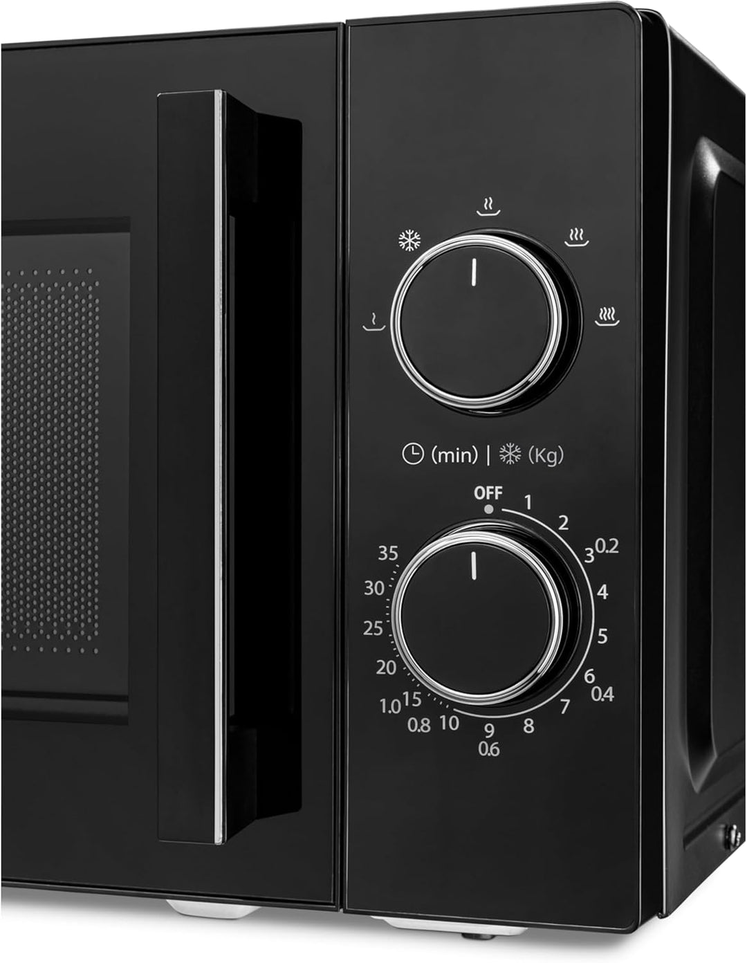 MEDION Mikrowelle (20 Liter, 800 Watt, 5 Mikrowellenstufen, Auftaufunktion, Timer, Glasteller, kompa