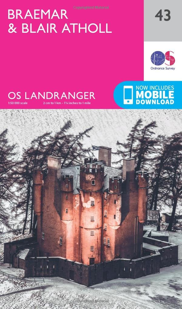 Braemar & Blair Atholl (OS Landranger Map, Band 43), Karte