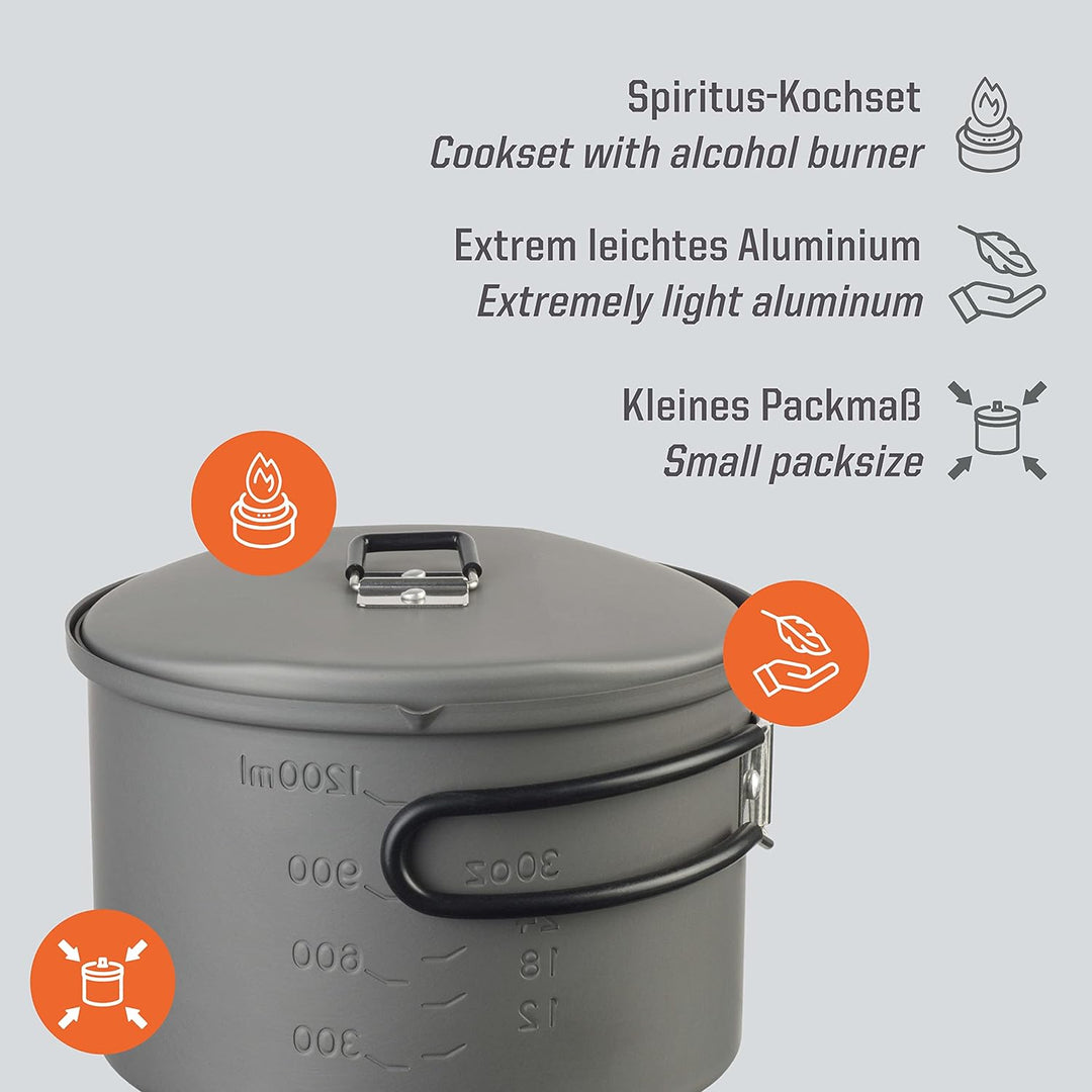 Esbit Spirituskochset Hartanodisiertes Aluminium, Hartanodisiertes Aluminium