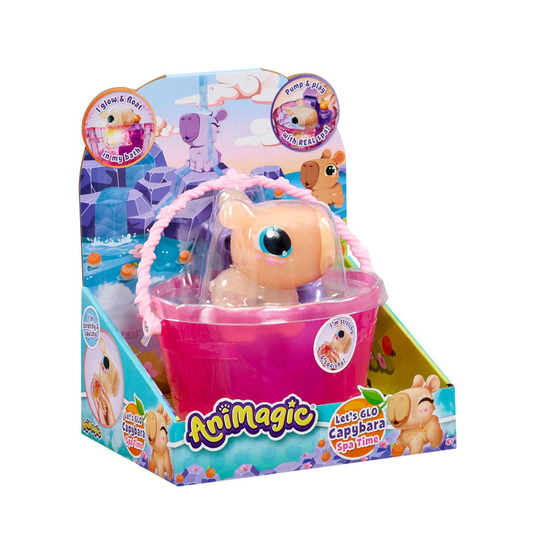 Animagic Let's Glo Capybara - SPA TIME, Spielzeug ab 4 Jahren, sensorisches Kinderspielzeug mit Aqua