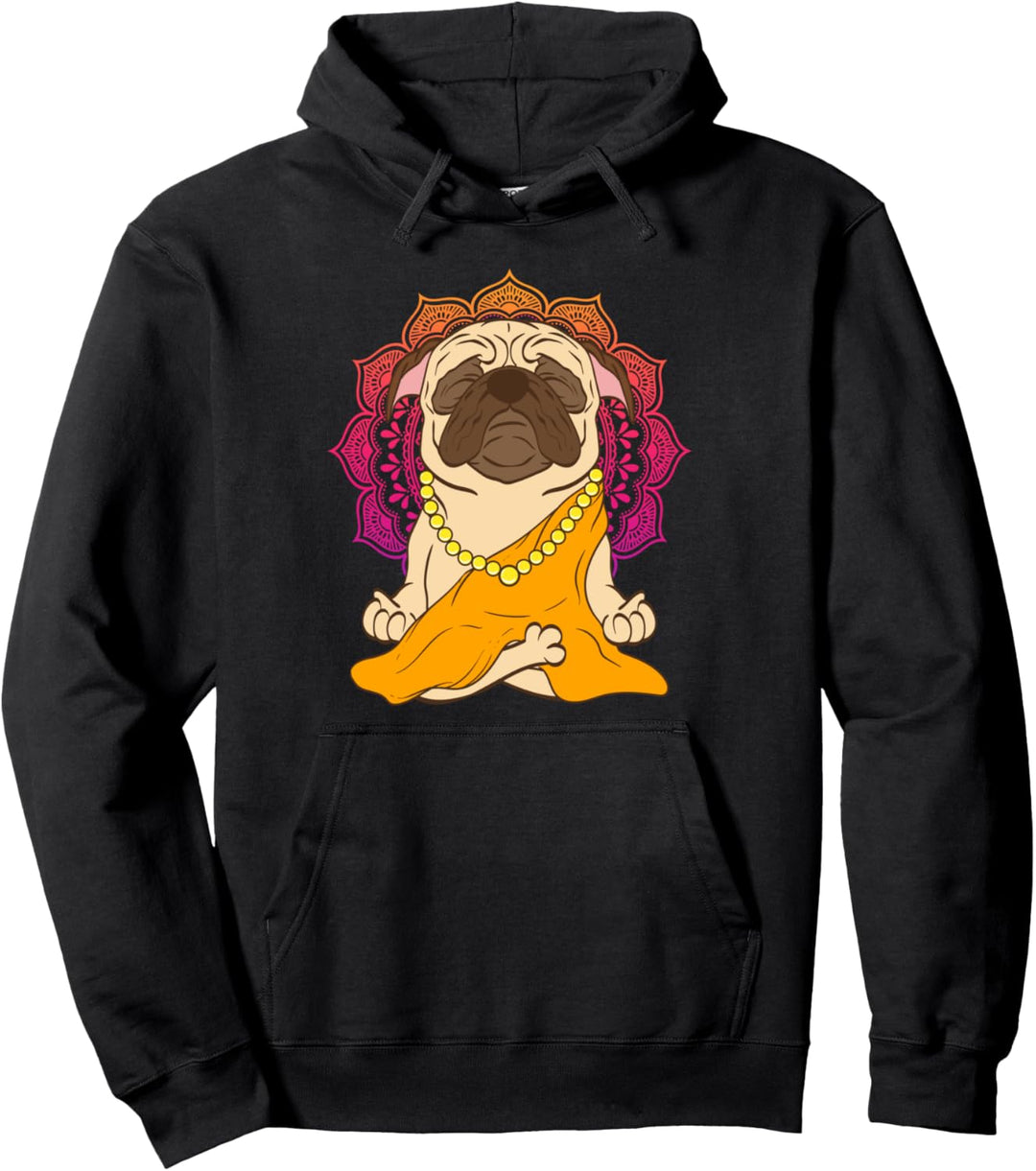 Yoga Mops Yogalehrer Yogalehrerin Yogakurs Yogaklasse Yoga Pullover Hoodie