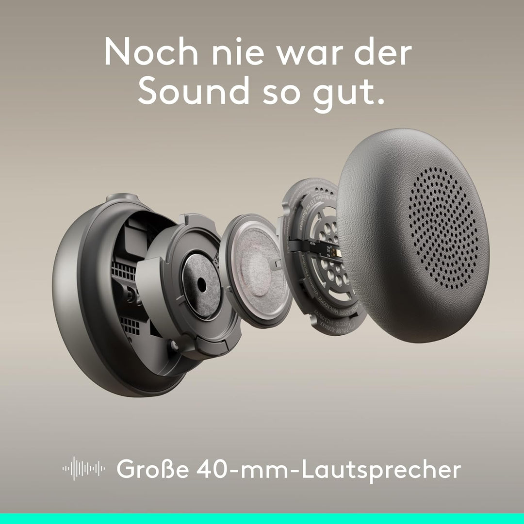 Logitech Zone Wired 2 – Headset mit Geräuschunterdrückung und Adaptive Hybrid-ANC, USB-C mit USB-A-A